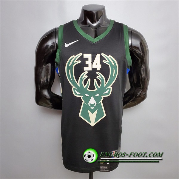 Maillot Milwaukee Bucks (Antetokounmpo #34) Noir