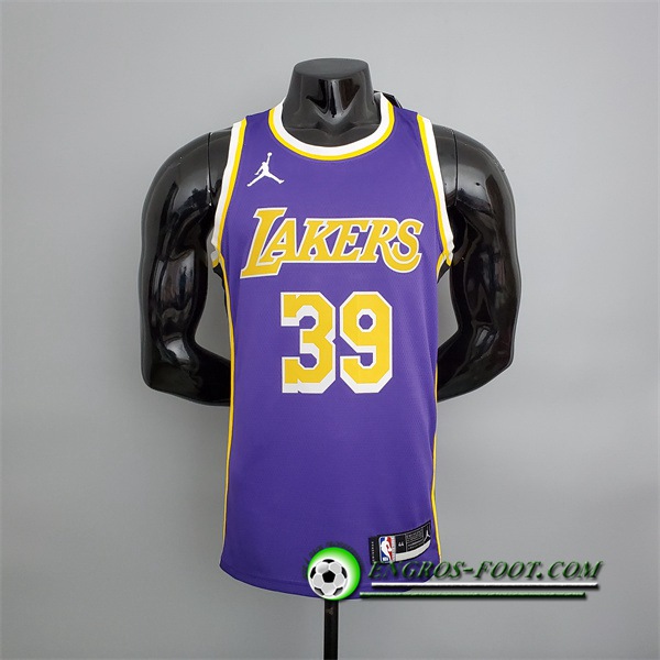 Maillot Los Angeles Lakers (Howard #39) Pourpre Encolure Ronde