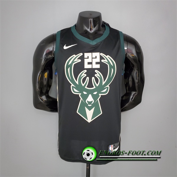 Maillot Milwaukee Bucks (Middleton #22) Noir