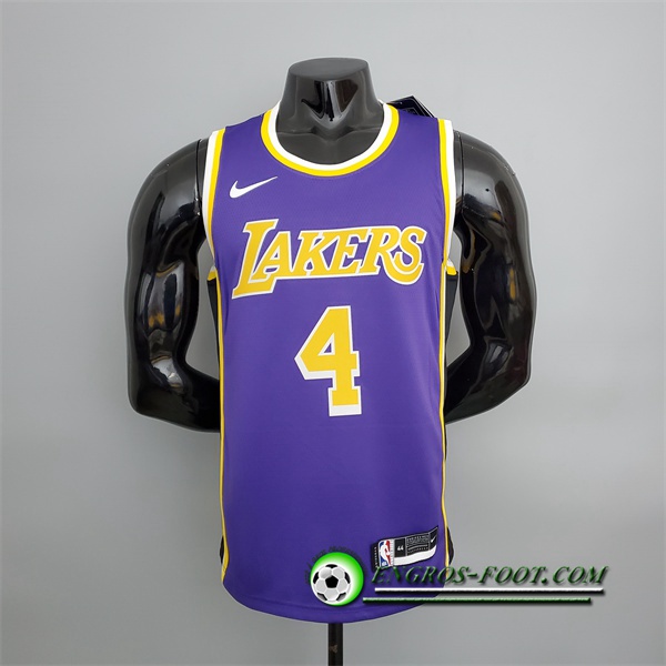 Maillot Los Angeles Lakers (Rondo #4) Pourpre Encolure Ronde