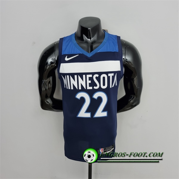 Maillot Minnesota Timberwolves (Wiggins #22) Bleu Royal 75th Anniversary