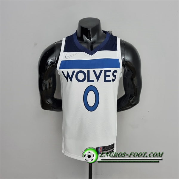 Maillot Minnesota Timberwolves (Russell #0) Blanc Royal 75th Anniversary