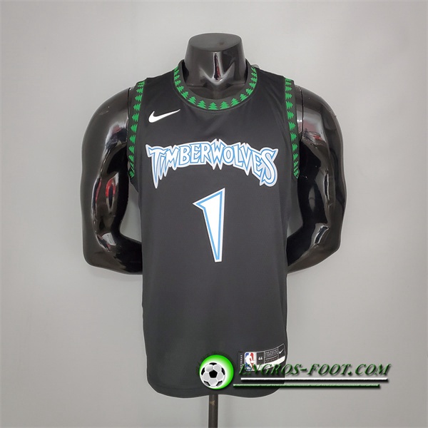 Maillot Minnesota Timberwolves (Edwards #1) 2018 Retro Noir