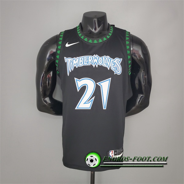 Maillot Minnesota Timberwolves (Garnett #21) 2018 Retro Noir