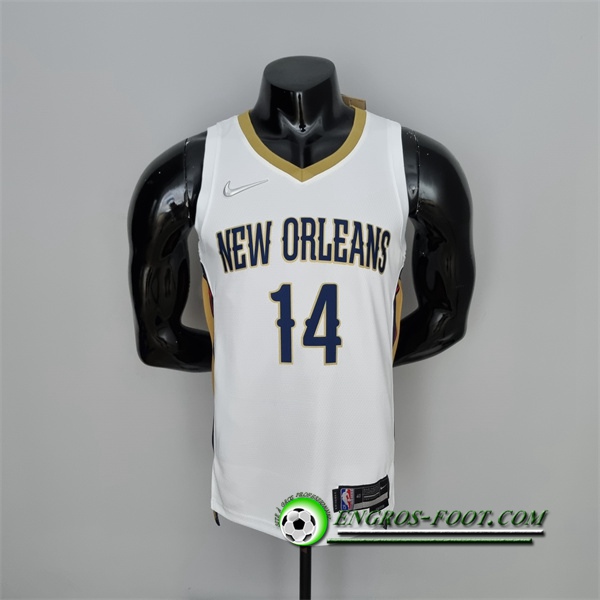 Maillot New Orleans Pelicans (Ingram #14) Blanc 75th Anniversary