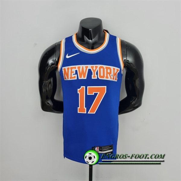 Maillot New York Knicks (Lin #17) Bleu 75th Anniversary