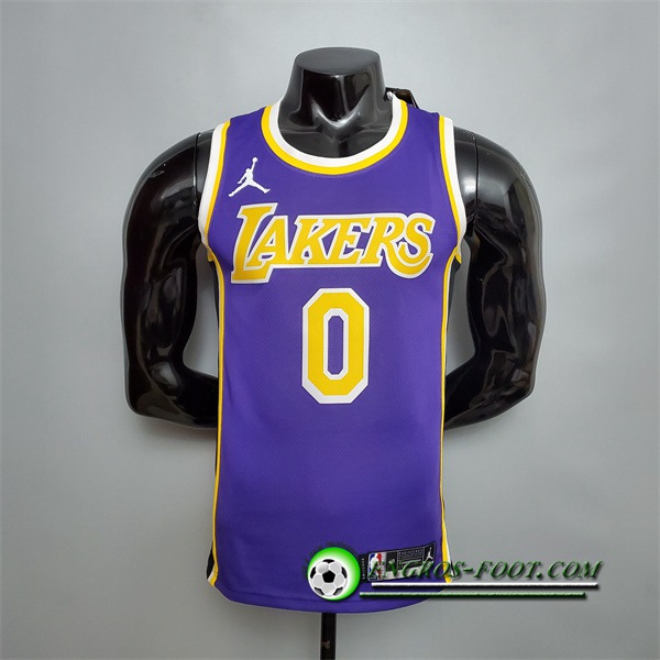 Maillot Los Angeles Lakers (Kuzma #0) Pourpre Theme Encolure Ronde