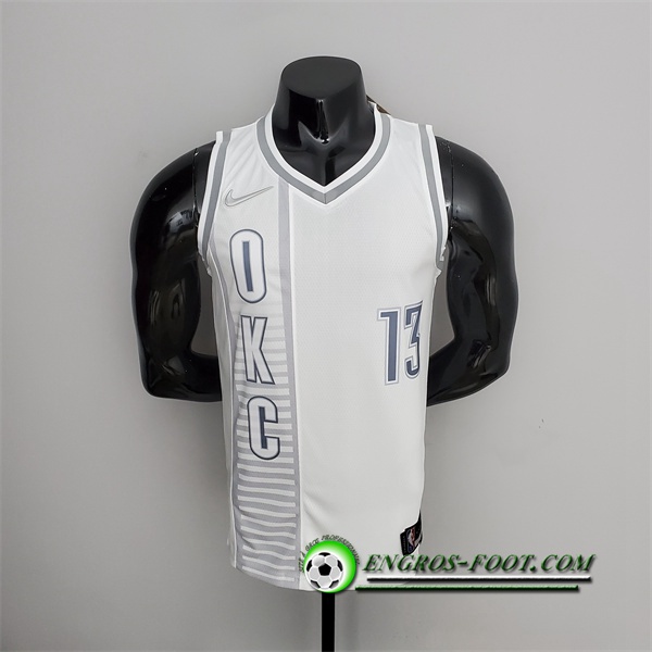 Maillot Oklahoma City Thunder (George #13) Blanc 75th Anniversary City Edition