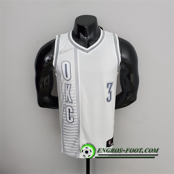 Maillot Oklahoma City Thunder (Paul #3) Blanc 75th Anniversary City Edition