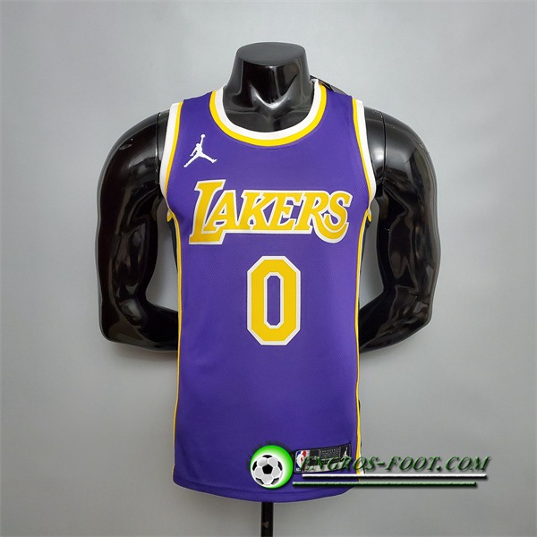 Nouveau Maillot Los Angeles Lakers (Young #0) Pourpre Theme Encolure Ronde