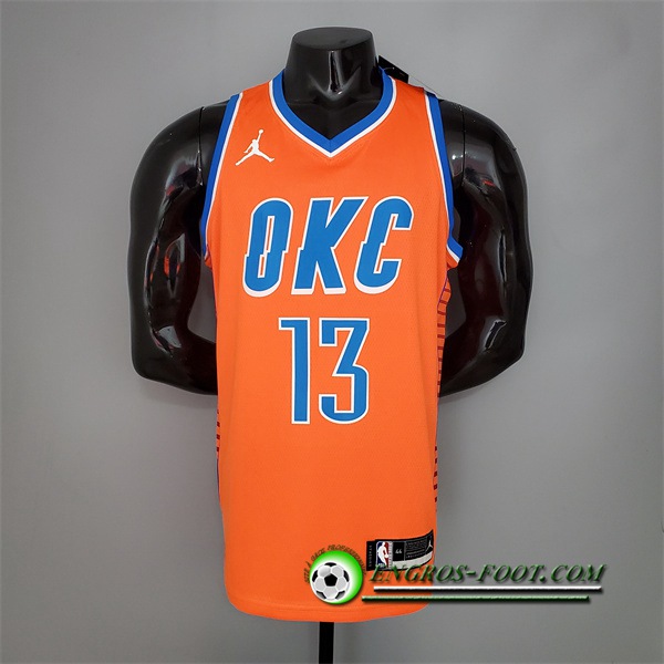 Maillot Oklahoma City Thunder (George #13) Orange Jordan