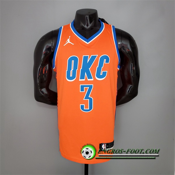 Maillot Oklahoma City Thunder (Paul #3) Orange Jordan