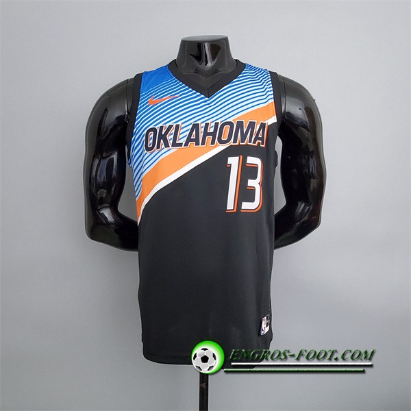 Maillot Oklahoma City Thunder (George #13) Noir City Edition