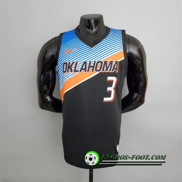 Maillot Oklahoma City Thunder (Paul #3) Noir City Edition