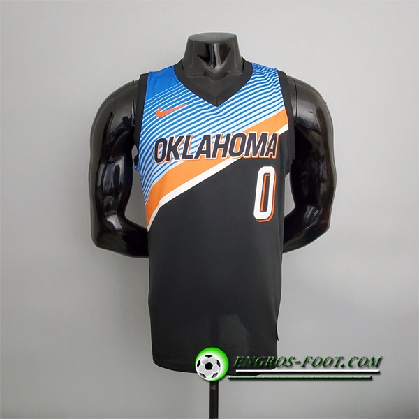 Maillot Oklahoma City Thunder (Westbrook #0) Noir City Edition