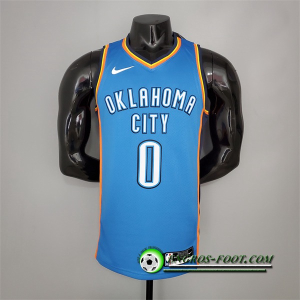 Maillot Oklahoma City Thunder (Westbrook #0) Bleu