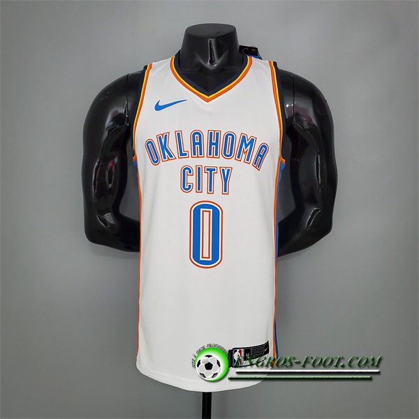 Maillot Oklahoma City Thunder (Westbrook #0) Blanc