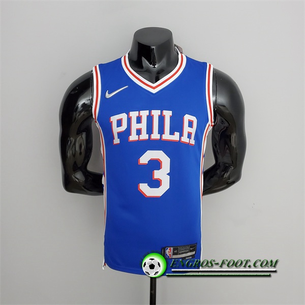 Maillot Philadelphia 76ers (Iverson #3) Bleu 75th Anniversary