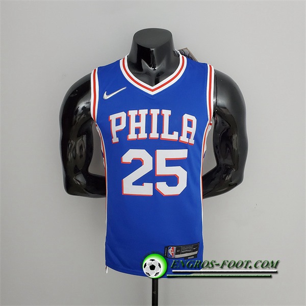 Maillot Philadelphia 76ers (Simmons #25) Bleu 75th Anniversary