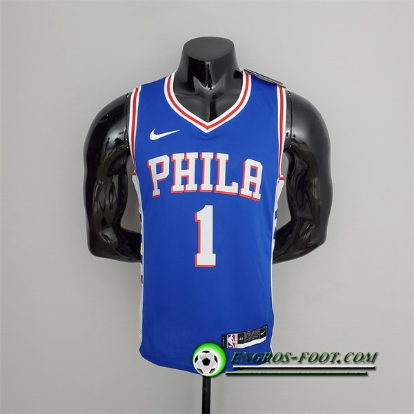 Maillot Philadelphia 76ers (Harden #1) Bleu V-collerette