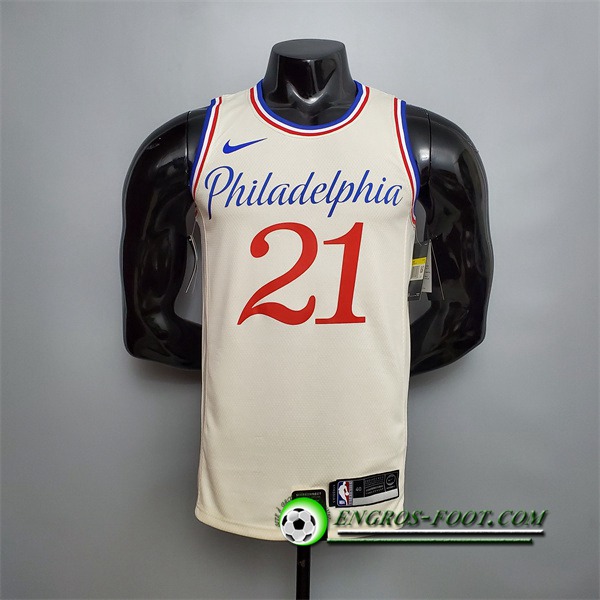 Maillot Philadelphia 76ers (Embiid #21) 2020 Beige City Limited Edition