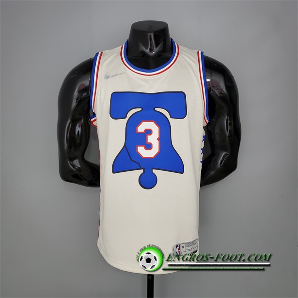 Maillot Philadelphia 76ers (Iverson #3) 2021 Blanc Bonus Edition