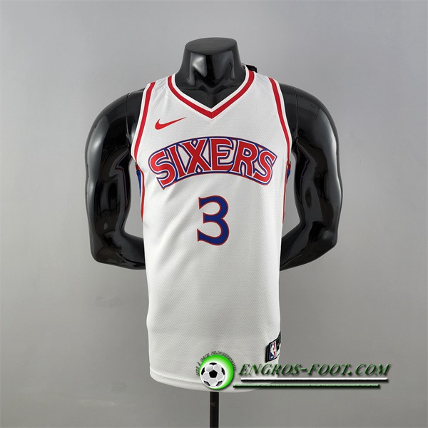 Maillot Philadelphia 76ers (Iverson #3) Blanc Rookie