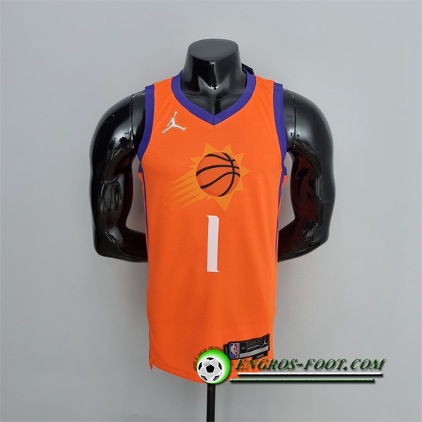 Maillot Phoenix Suns (Booker #1) Orange 75th Anniversary Jordan Theme