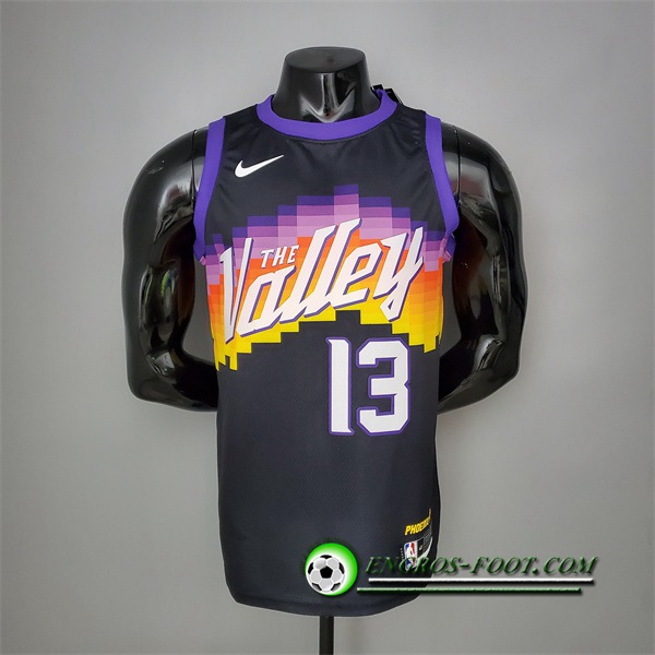 Nouveau Maillot Phoenix Suns (Nash #13) Noir City Edition