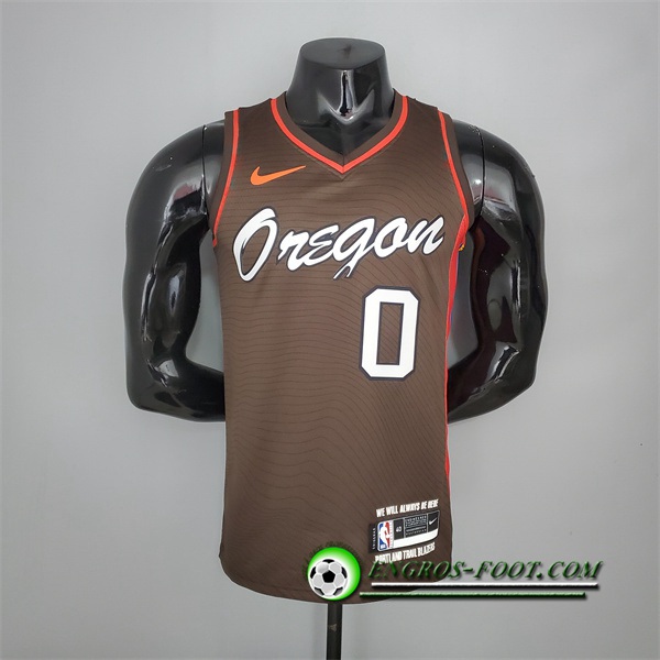 Maillot Portland Trail Blazers (Lillard #0) 2021 Brune City Edition