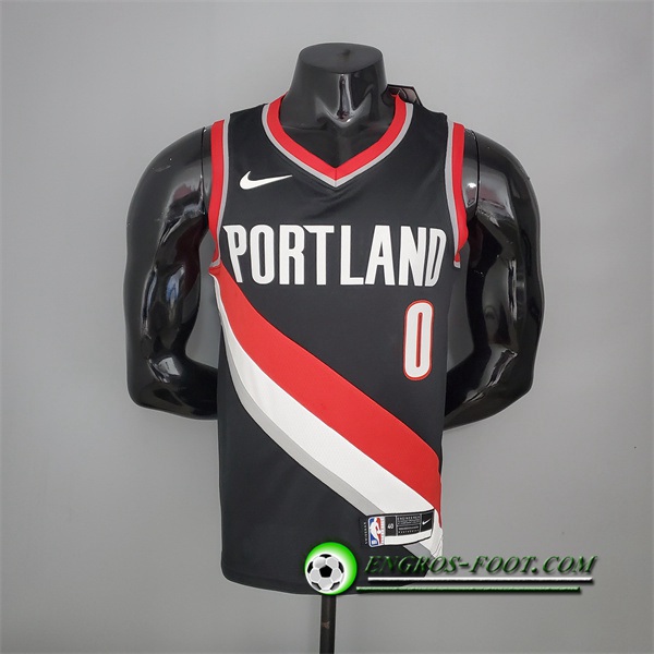 Maillot Portland Trail Blazers (Lillard #0) 2021 Domicile Noir