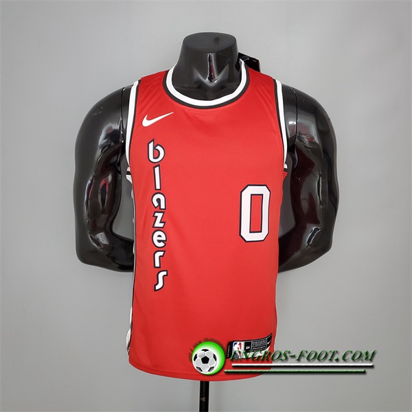 Maillot Portland Trail Blazers (Lillaro #0) Retro Rouge