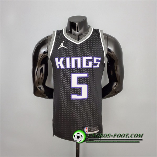 Maillot Sacramento Kings (Fox #5) Noir 75th Anniversary Jordan