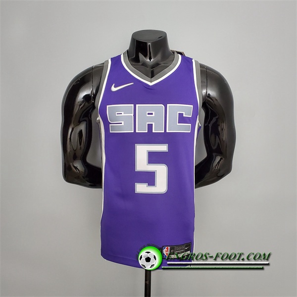 Maillot Sacramento Kings (Fox #5) Pourpre 75th Anniversary