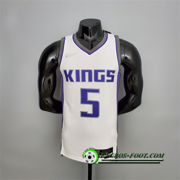 Maillot Sacramento Kings (Fox #5) Blanc 75th Anniversary