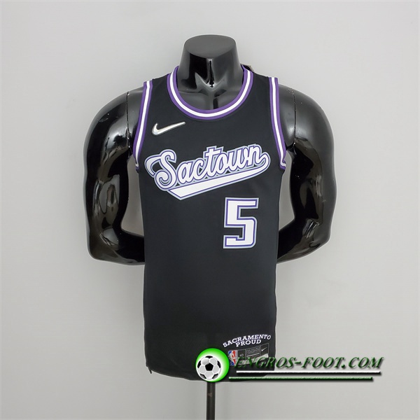 Maillot Sacramento Kings (Fox #5) 2022 Season Noir City Edition