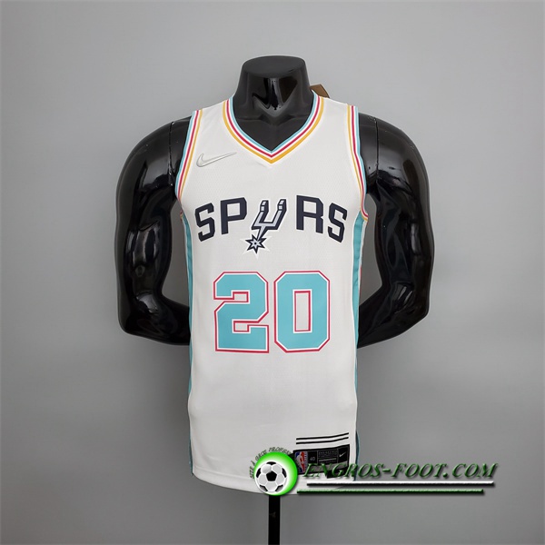 Maillot San Antonio Spurs (Ginobili #20) 2022 Season Blanc City Edition