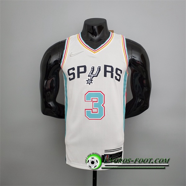 Maillot San Antonio Spurs (Johnson #3) 2022 Season Blanc City Edition