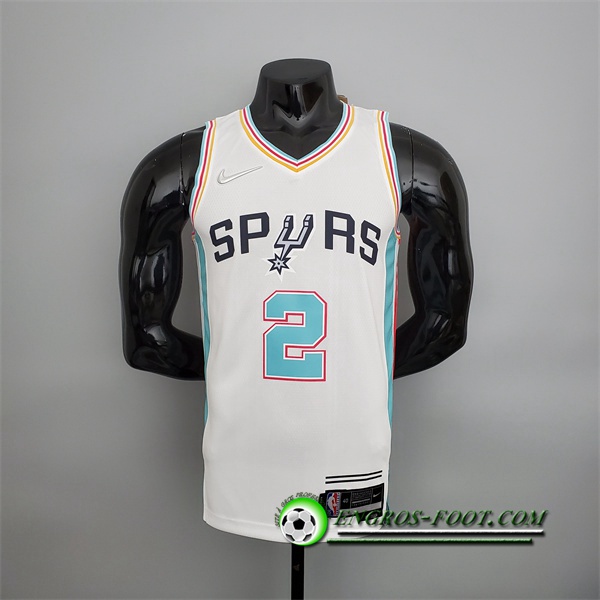 Maillot San Antonio Spurs (Leonard #2) 2022 Season Blanc City Edition