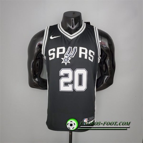 Maillot San Antonio Spurs (Ginobili #20) Noir