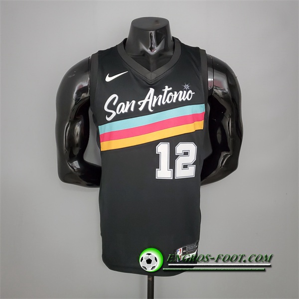 Nouveau Maillot San Antonio Spurs (Aldridge #12) Noir City Edition