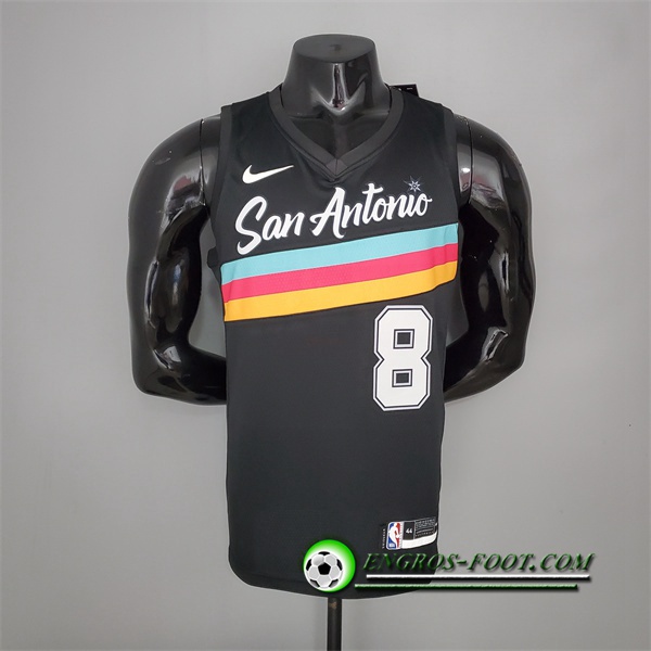 Nouveau Maillot San Antonio Spurs (Mills #8) Noir City Edition