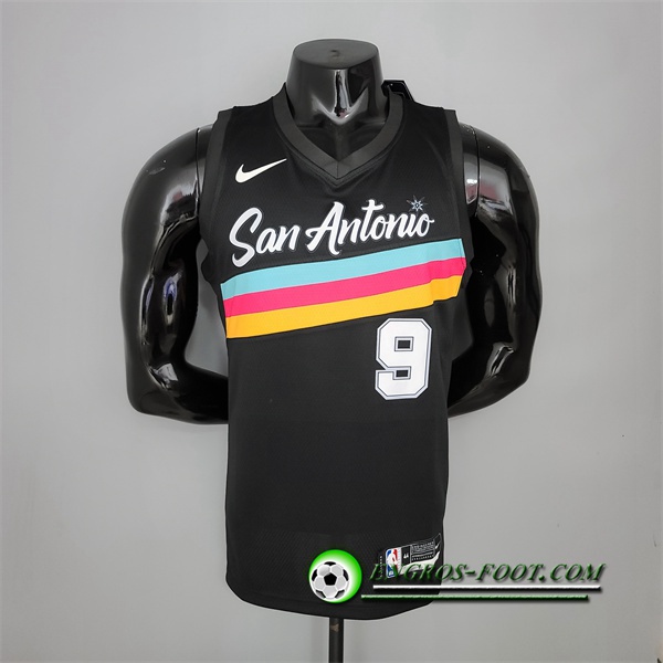 Nouveau Maillot San Antonio Spurs (Parker #9) Noir City Edition