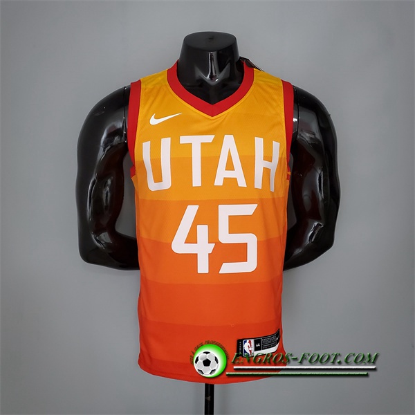 Maillot Utah Jazz (Mitchell #45) 2019 Rainbow Gradient Orange