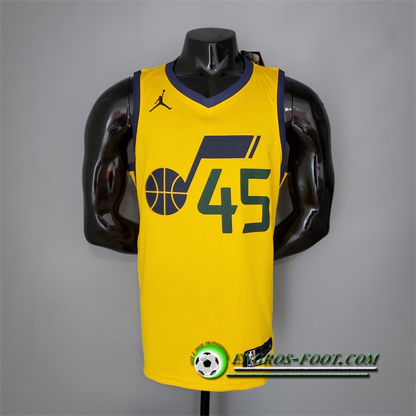 Maillot Utah Jazz (Mithcell #45) 2021 Jaune Jordan Theme