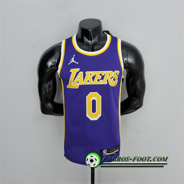 Maillot Los Angeles Lakers (Westbrook #0) Pourpre 75th Anniversary