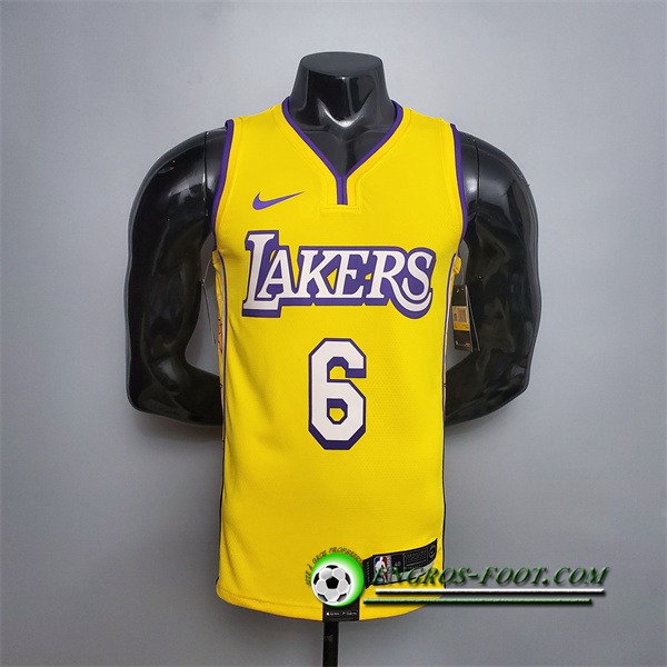 Maillot Los Angeles Lakers (James #6) Jaune