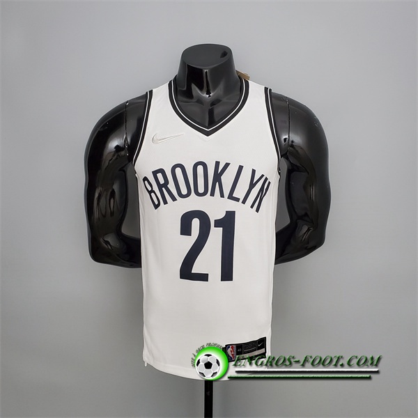 Maillot Brooklyn Nets (Aldridge #21) Blanc 75th Anniversary