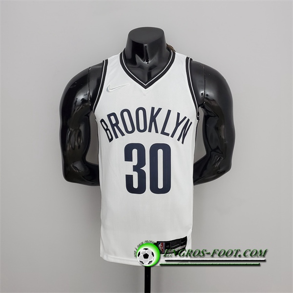 Maillot Brooklyn Nets (Curry #30) Blanc 75th Anniversary