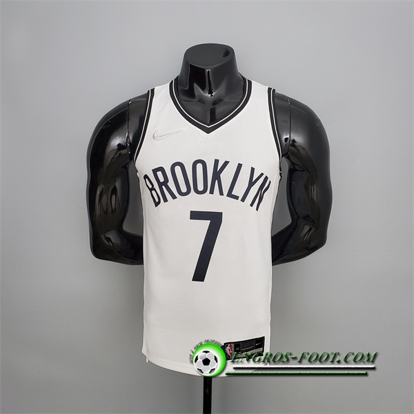 Maillot Brooklyn Nets (Durant #7) Blanc 75th Anniversary